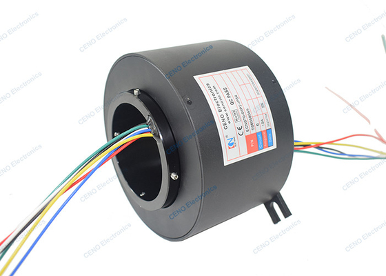 Id 70mm Industrial Slip Ring Hollow Shaft Rotary Electrical Power Joint (حلقۀ لغزنده صنعتی 70 میلی متری) گره ای سوراخ دار چرخش برقی