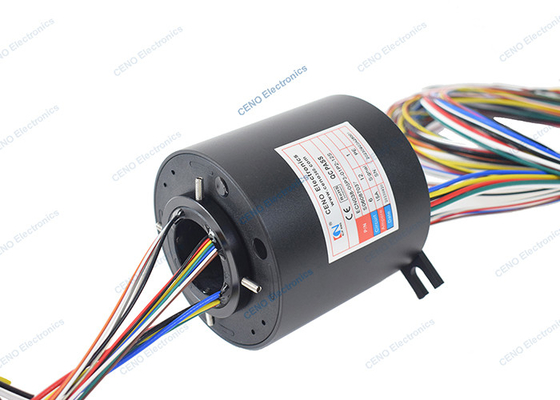 حلقه های اسلیپ الکتریکی از طریق سوراخ 0 - 300rpm برای سیستم صنعتی